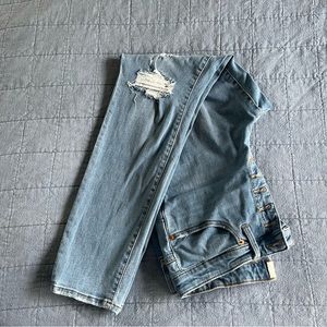 High rise button up jeans